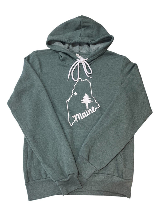 BELLA+CANVAS ® Unisex Sponge Fleece Pullover Hoodie with Pine Tree & North Star printed. image 0